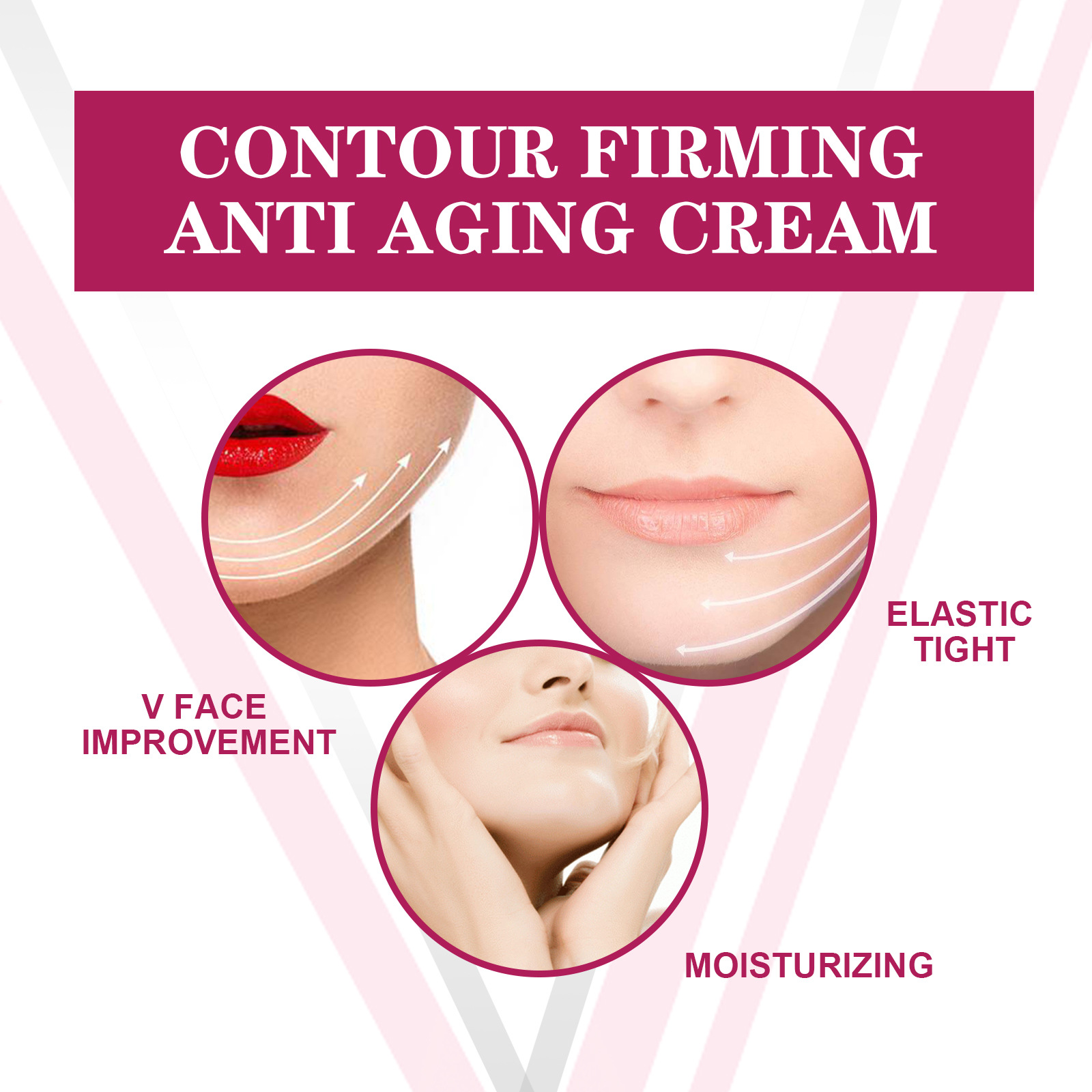 V-Shape Face Slimming Cream Remove Masseter Muscle Firming Double Chin Lift Anti-Aging Beauty Massage