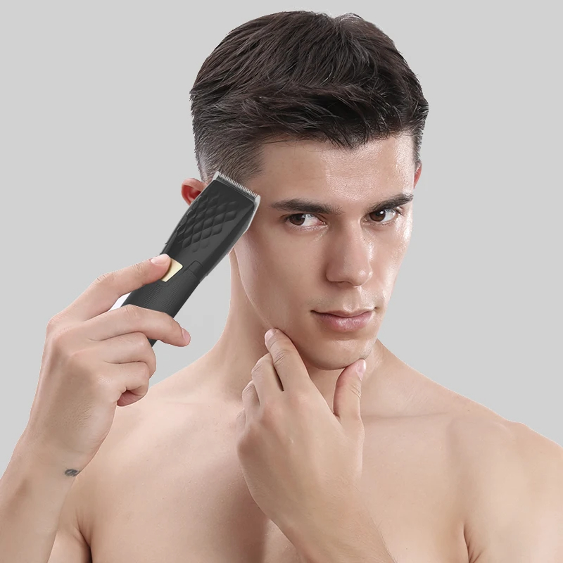 (Black) Professional High Power Hair Clipper Set for Men Barber Rechargeable Hair Trimmer Salon T Blade Trimmer Machine Tools