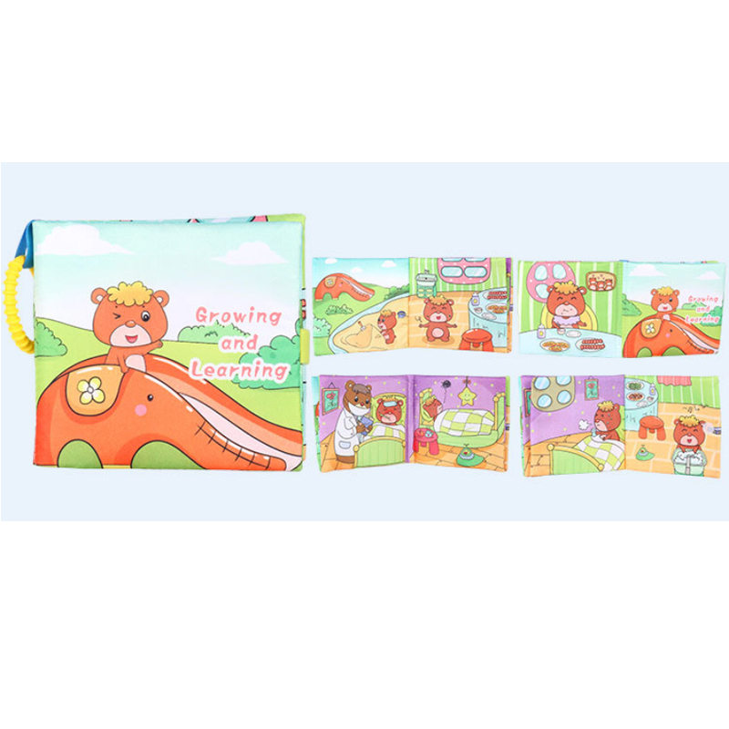 Baby Bear Early Learning Cloth Book Set Infant Cloth Book for Toddlers