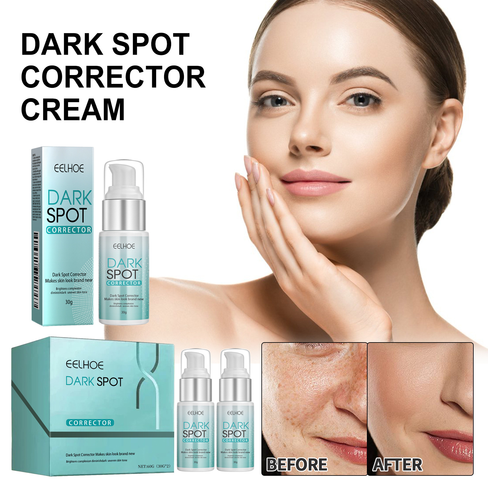 (1 PC) Whitening Freckle Cream Removing Black Spots Melanin Freckle Anti-Aging Brighten Skin Shrink Pores Powerful Moisturizing Cream
