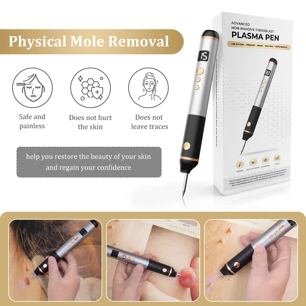 Black Spot Wart Removal Pen Skin Label Removal Laser Plasma Pen Tattoo Mole Spot Freckle Remover