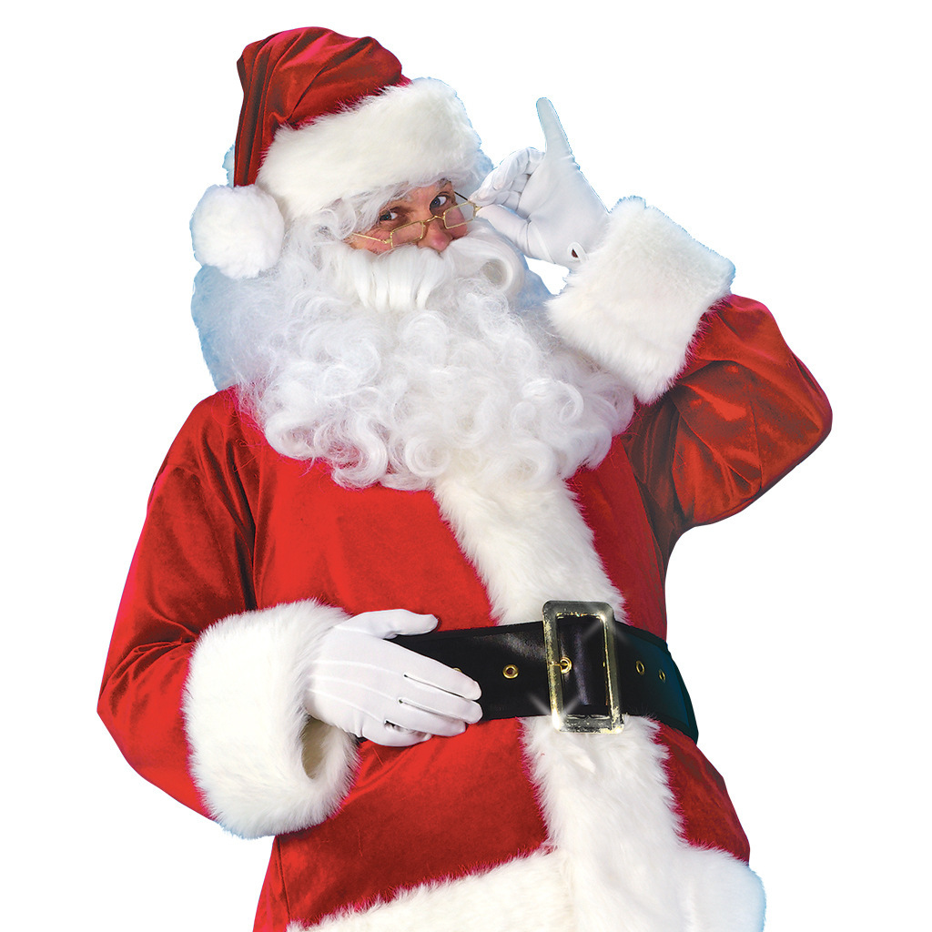 (M) 11Pieces Santa Claus Suit Mens Costume Father Christmas Fancy Dress Adults Costume Xmas Outfits Cosplay Party Clothes Set for Men Women
