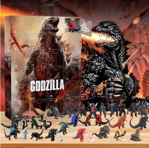 Godzilla Advent Calendar Blind Box 24 Toys Christmas Halloween Countdown Gift