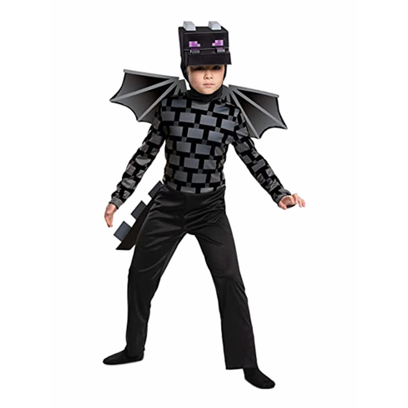 (S 105~115cm) Ender Dragon Ender Dragon Cosplay Clothing Toys MC Childrens Set Childrens Christmas Gifts
