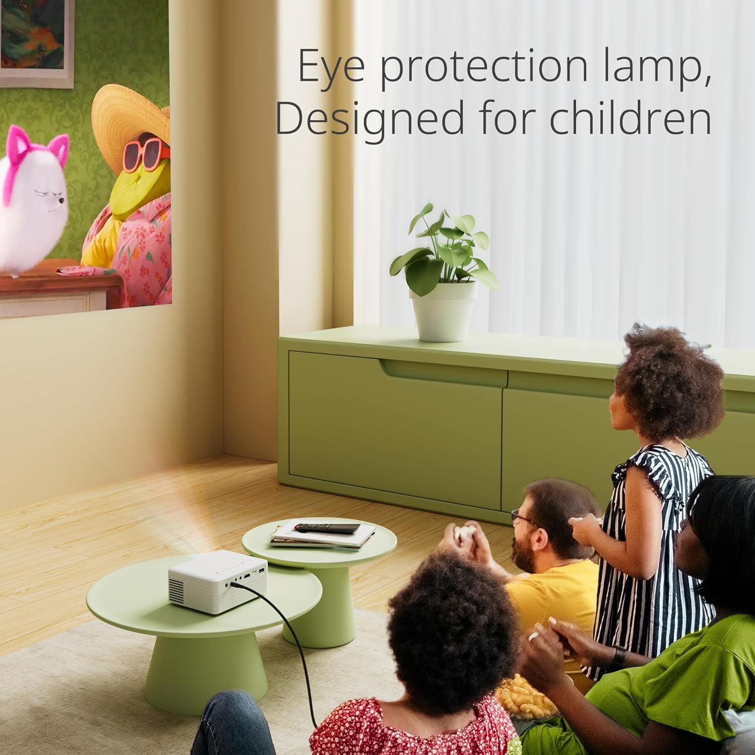 Mini Projector Portable Phone Projector 1080P Full HD Support Home Theater Movie Projector Small Video Projector Compatible with HDMI Smartphone Tablet PC TV Stick AV USB