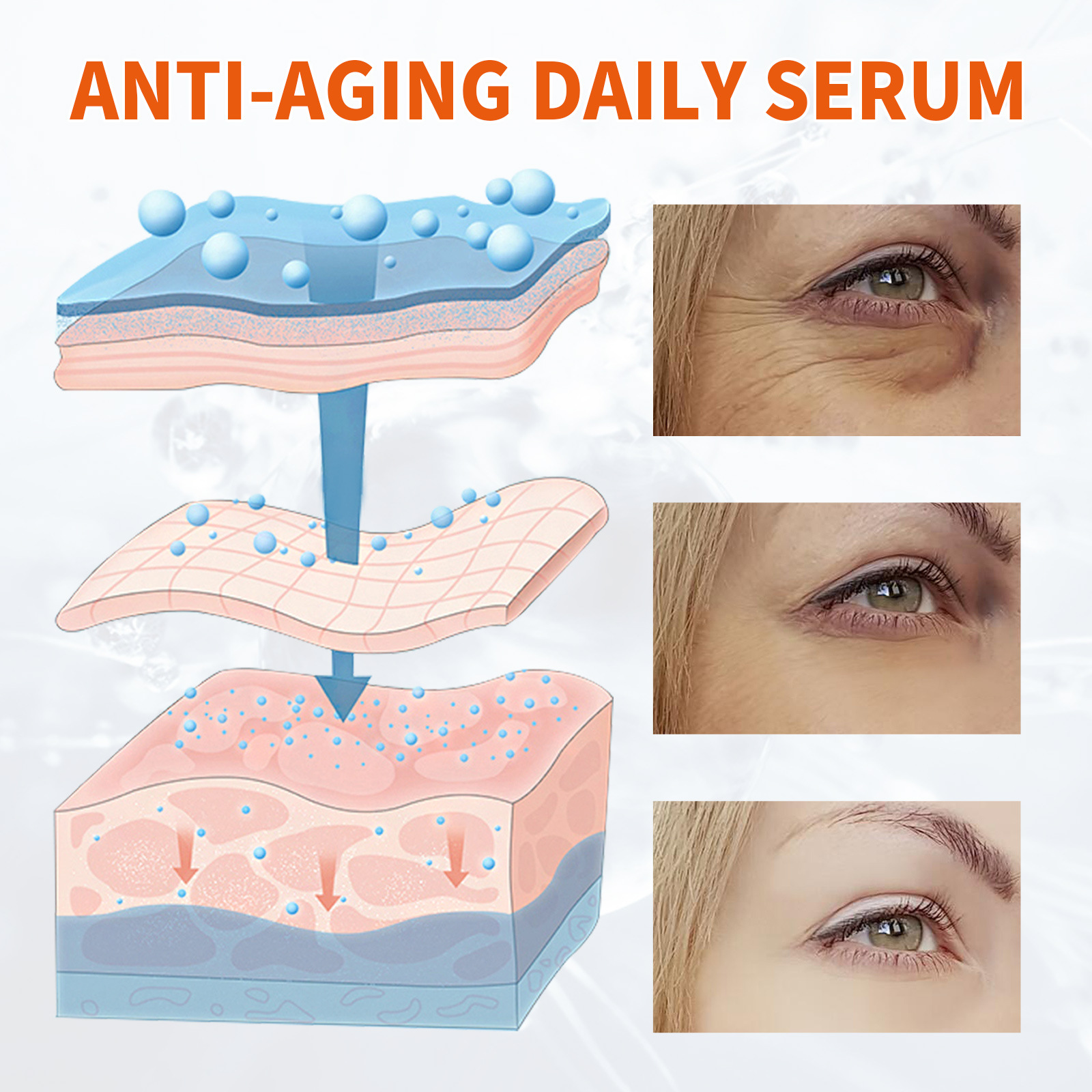 (1 PC) Collagen Boost Face Serum Fade Fine Lines Lifting Firming Deep Hydration Moisturizing Whitening Hyaluronic Acid Essence Anti Aging Skin Care Products