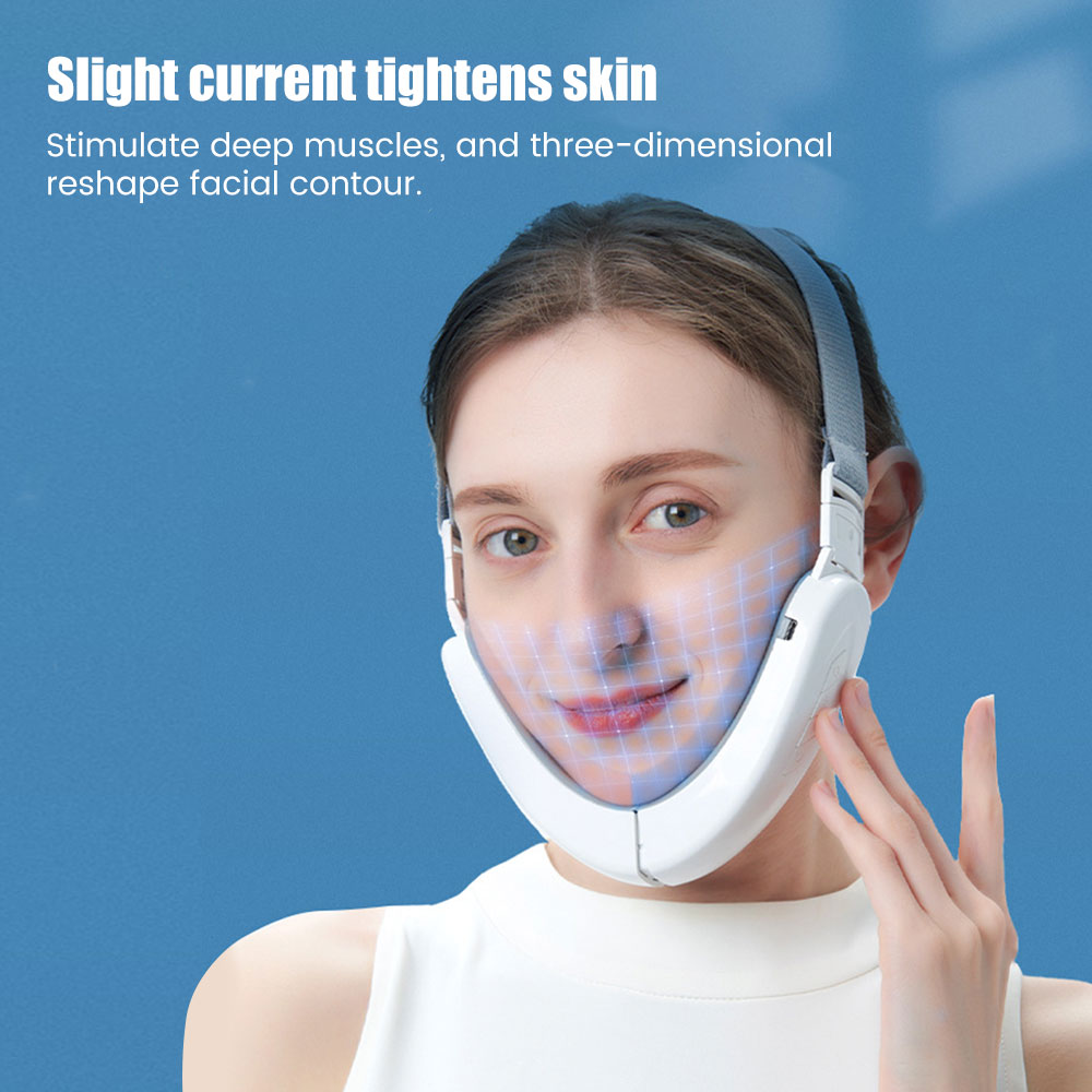 EMS Facial Lifting Machine Double Chin Remover V Shape Face Lifting and Firming Face Slimming Device Skin Tightening Facial Massager Beauty Device Belt