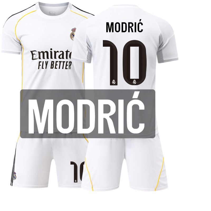 (1 Pair Knee Pads) Football Jersey 21-22 Real Madrid Football Club2 Green T-shirt with Number Name KROOS BENZEMA MODRIC Soccer Sports Uniforms for Adults Youths Kids Boys Outdoors