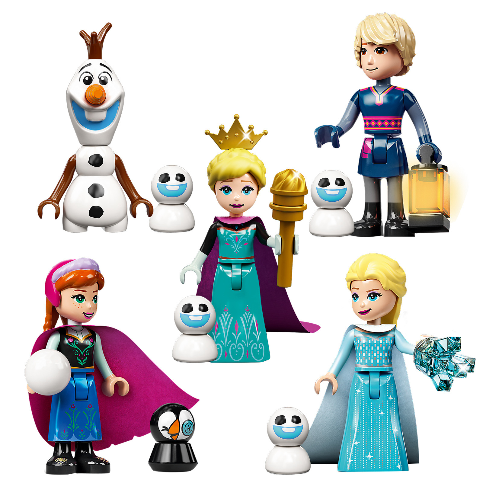Frozen Mini Figures Princess and Snowman Building Blocks Toys Role Play Encourage Imaginative Play Gift Choice For Kids