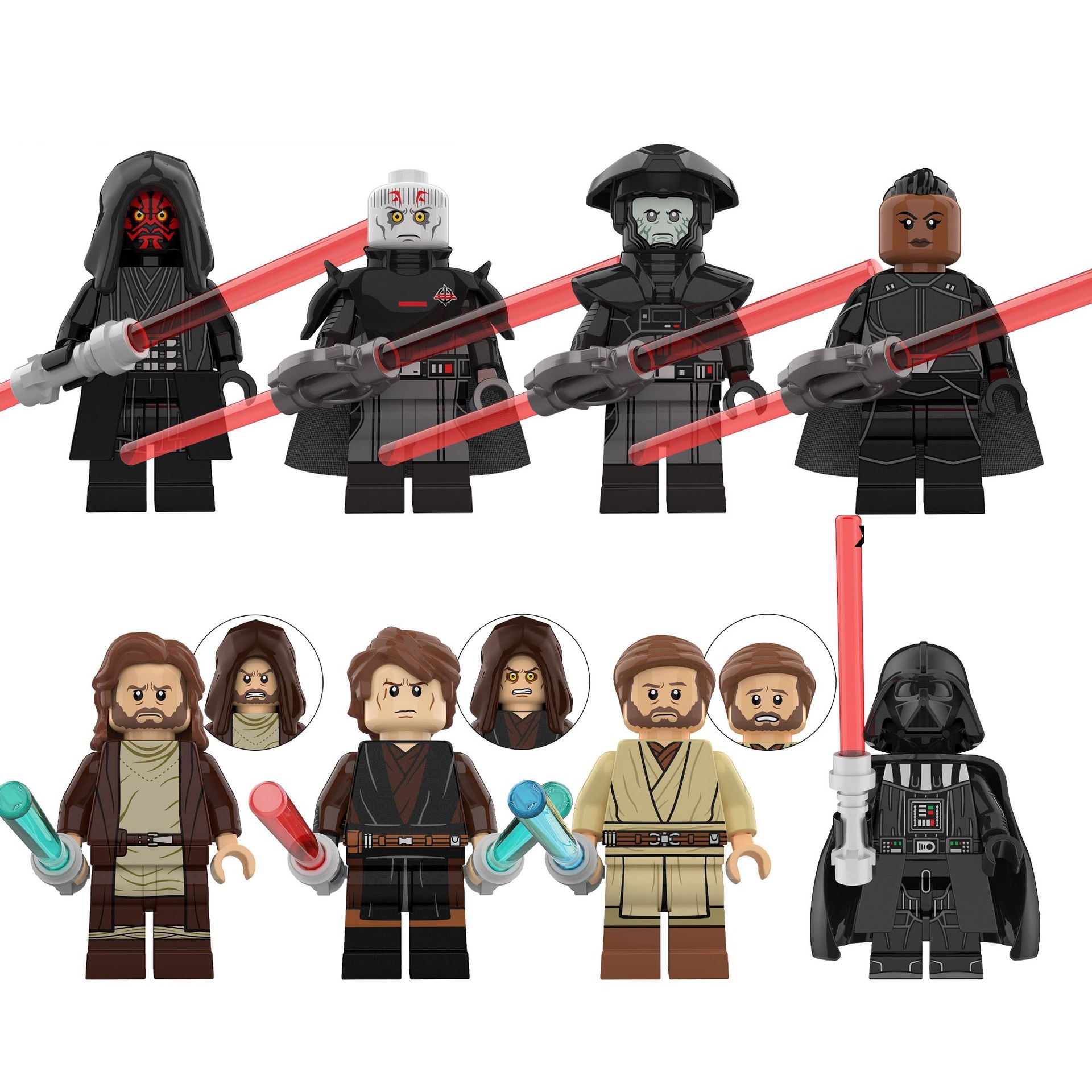 (Style D) Star Wars Planet Mini Figures Toy Set Military Building Blocks with Weapons Role Play for Imaginative War Games for Kids 