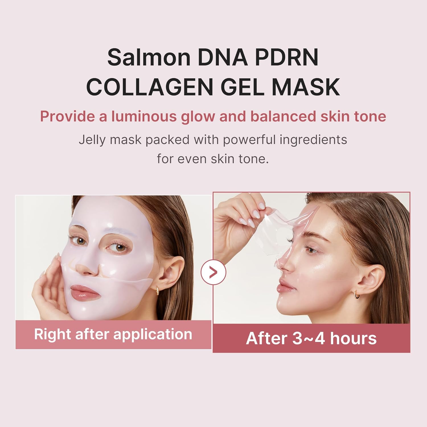 medicube Jelly Gel Mask with Salmon DNA PDRN Pink Collagen Overnight Face Mask for Glass Glow Skin Elasticity, Hydrating Firming Moisturizing Korean Skincare