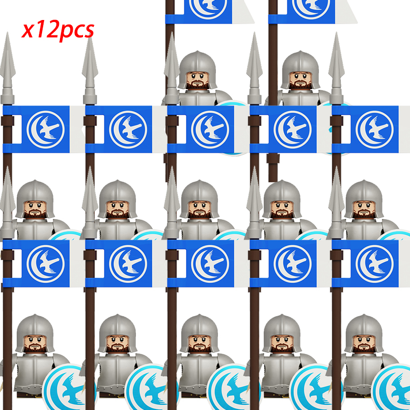 (Army C) Kids Toys Creative Medieval Game Building Blocks Valley Knights Guard Mini Figures Warrior Armored Soldiers Army Gifts
