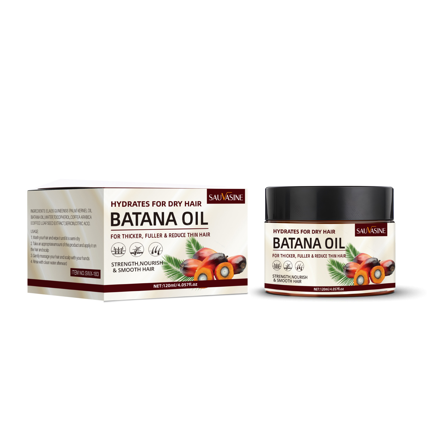 Batana Oil Hair Conditioner Deep Moisture Repair And Frizz Control For Dry Damaged Hair Daily Nourishing Treatment 120ml