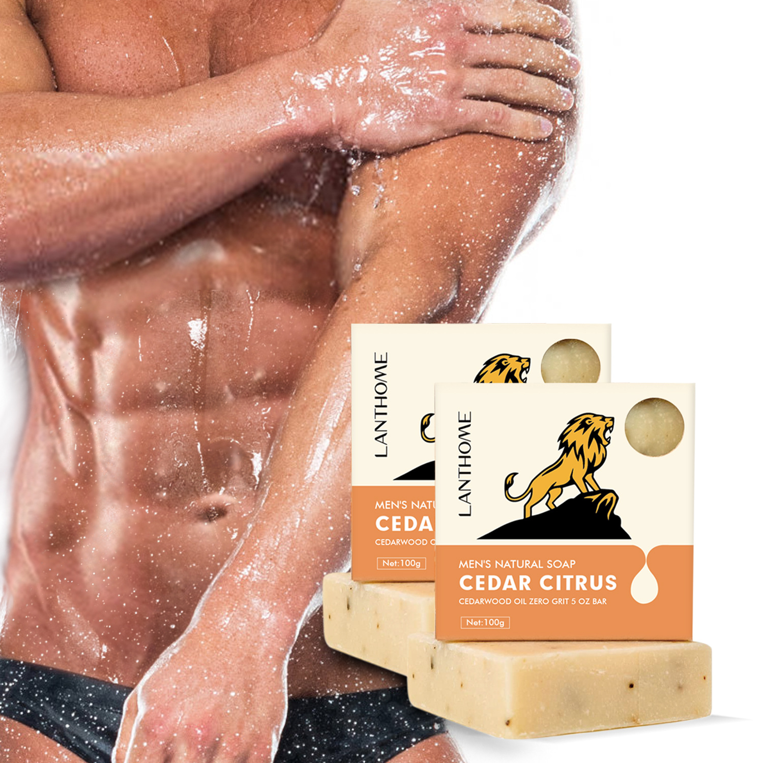 Lion Soap Bar Handmade Deep Cleansing For Face And Body Daily Skincare Routine Nourishing Moisturizing Gentle Natural 100ml