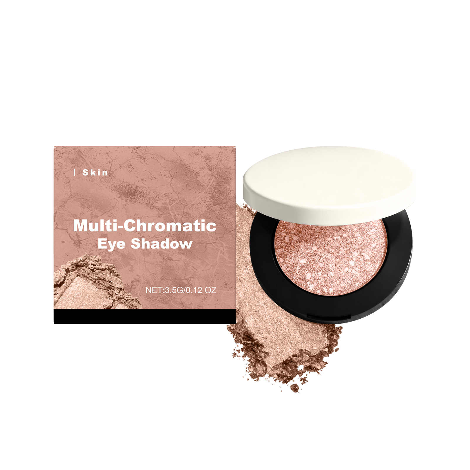 (Skin Tone) Shimmer Three Dimensional Eye Shadow Glitter Diamond Bright Pearlescent Powder Niche Color Suitable For All Makeup Looks