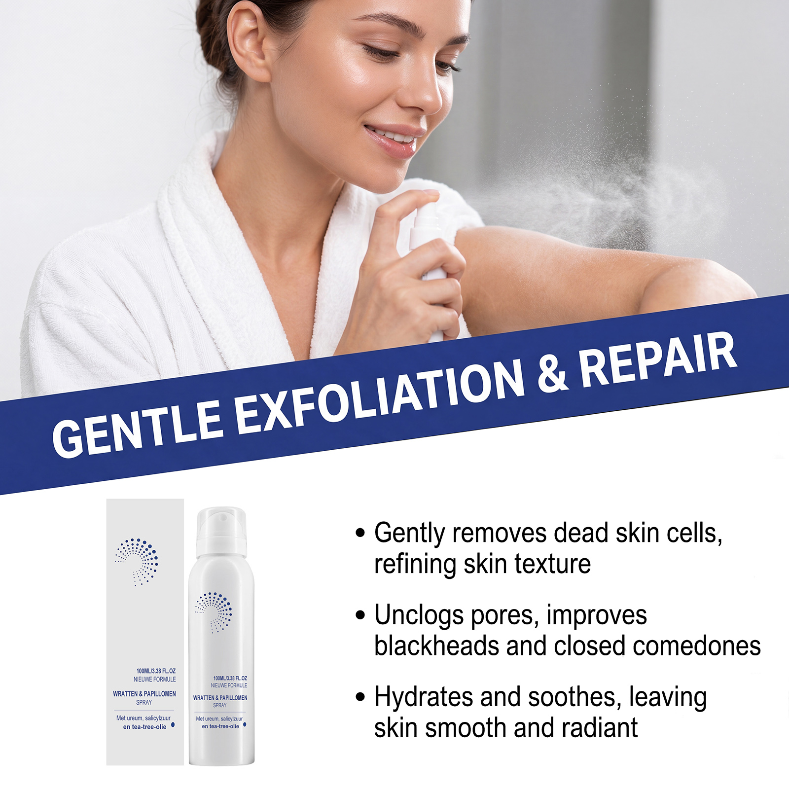 Exfoliating Purifying Essence Water Mild Moisturizing Softening Smooth Daily Care For Rough Body Skin