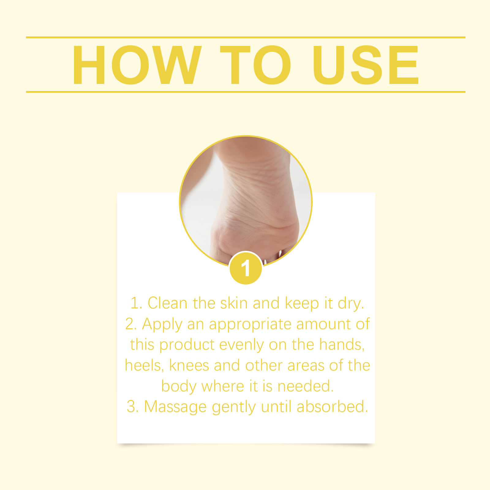 Hand Foot Moisturizing Care Cream Mild Hydrating Nourishing For Heels Elbows Whole Body Skin