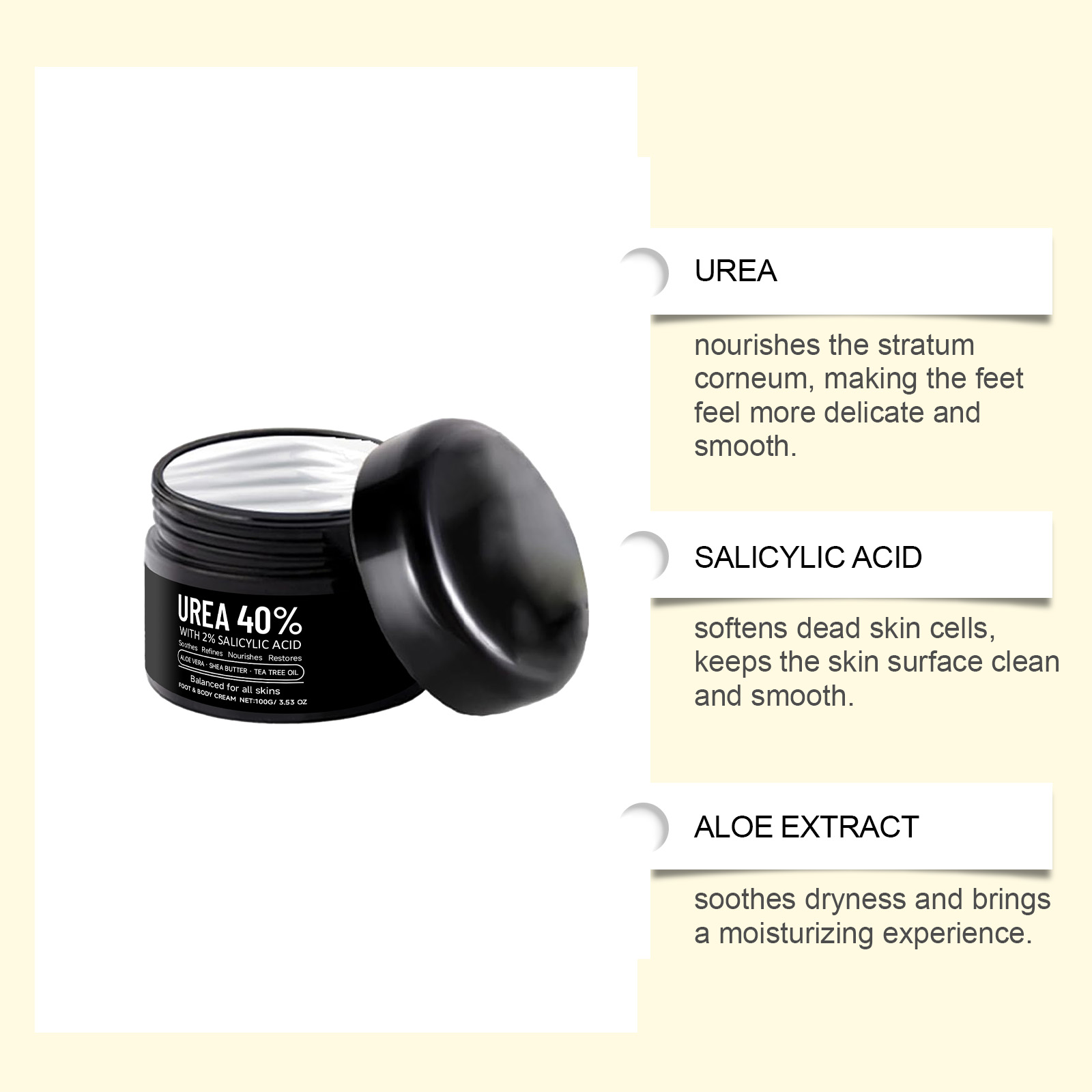 Hand Foot Moisturizing Care Cream Mild Hydrating Nourishing For Heels Elbows Whole Body Skin