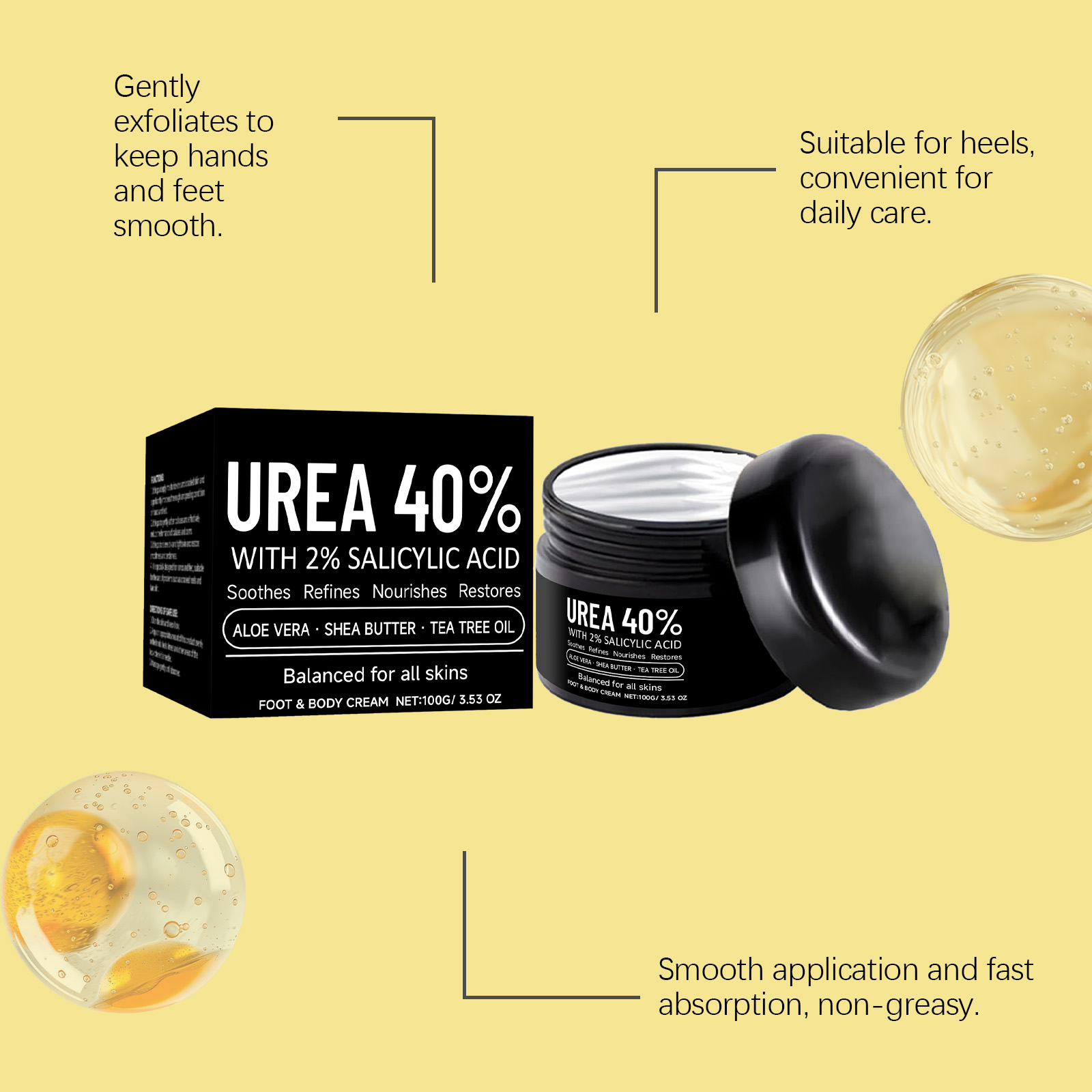 Hand Foot Moisturizing Care Cream Mild Hydrating Nourishing For Heels Elbows Whole Body Skin
