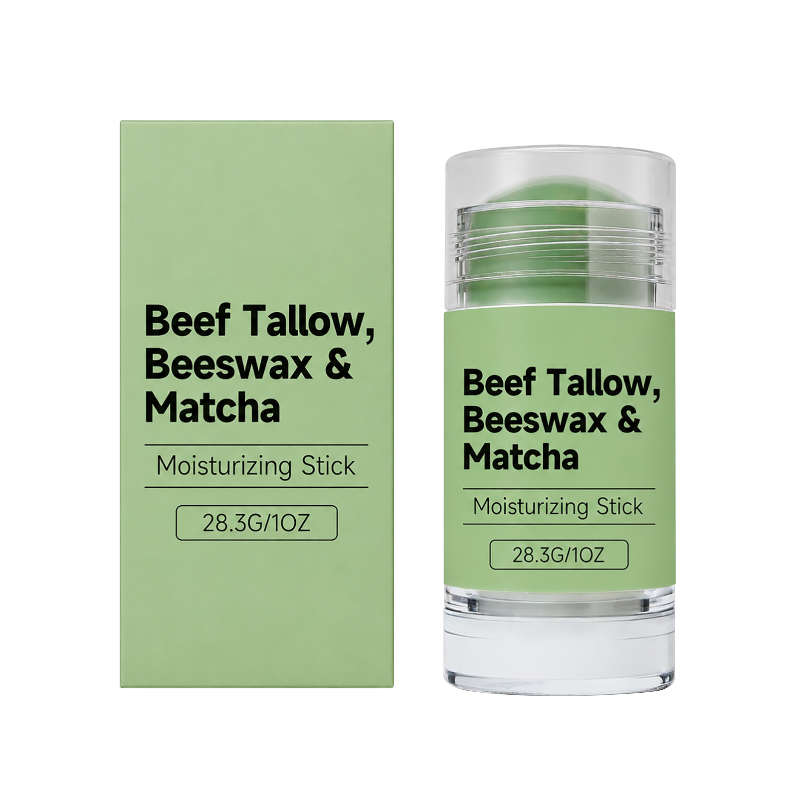 Shea Butter Matcha Moisturizing Stick Light Texture Soft Hydrating Comfort Fresh Water Skin Body Portable Care