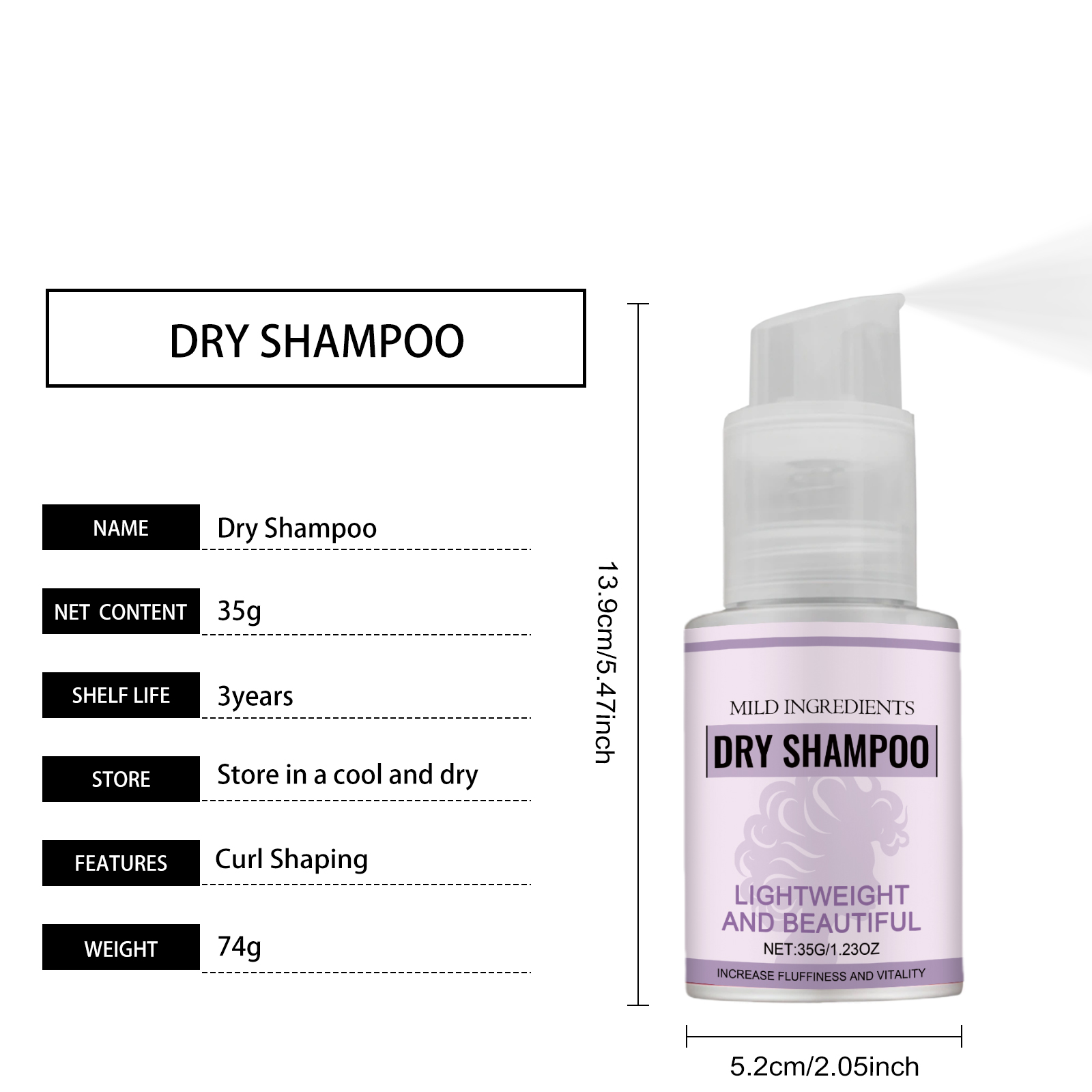 Hair No Rinse Softening Spray Oil Removing Light Fluffy Refreshing Moisturizing Hair Care Portable For Tresses