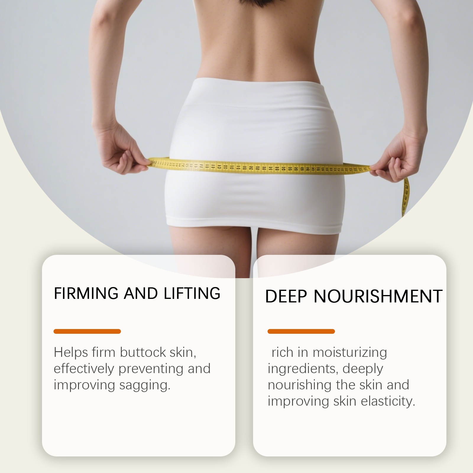 Buttock Care Cream Mild Gentle Refreshing Fast Absorb Plump Soft Nourish Body Skin Curve Contour