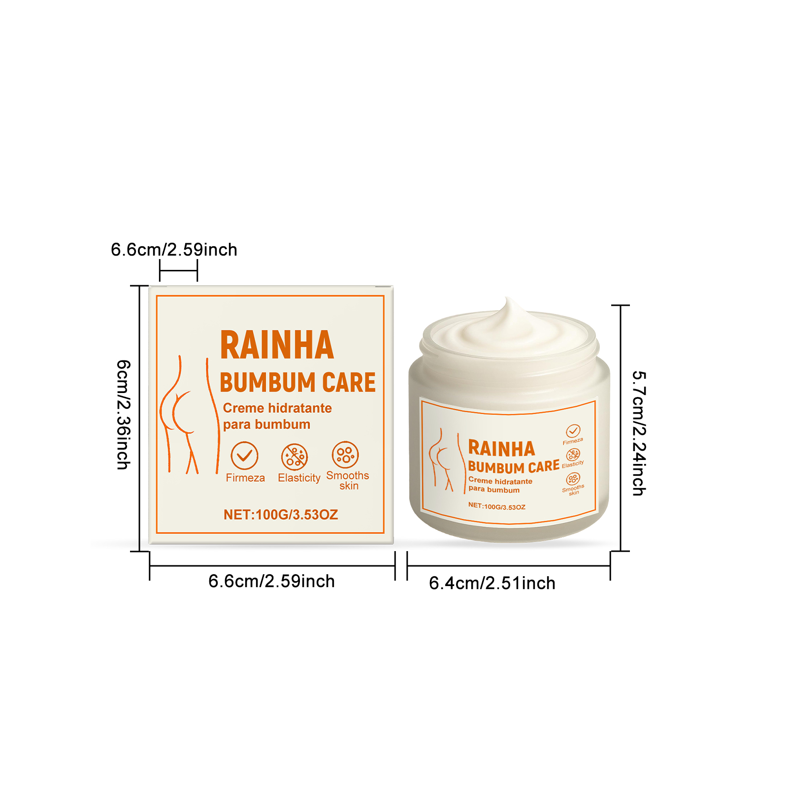 Buttock Care Cream Mild Gentle Refreshing Fast Absorb Plump Soft Nourish Body Skin Curve Contour