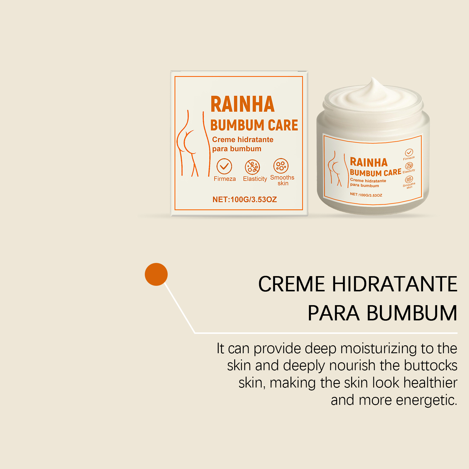 Buttock Care Cream Mild Gentle Refreshing Fast Absorb Plump Soft Nourish Body Skin Curve Contour