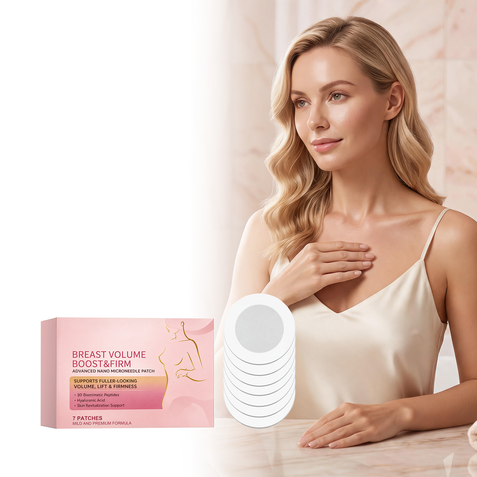 Chest Care Patch Mild Formula Thin Breathable Penetrating Nourish Moisturize Female Body Treatment