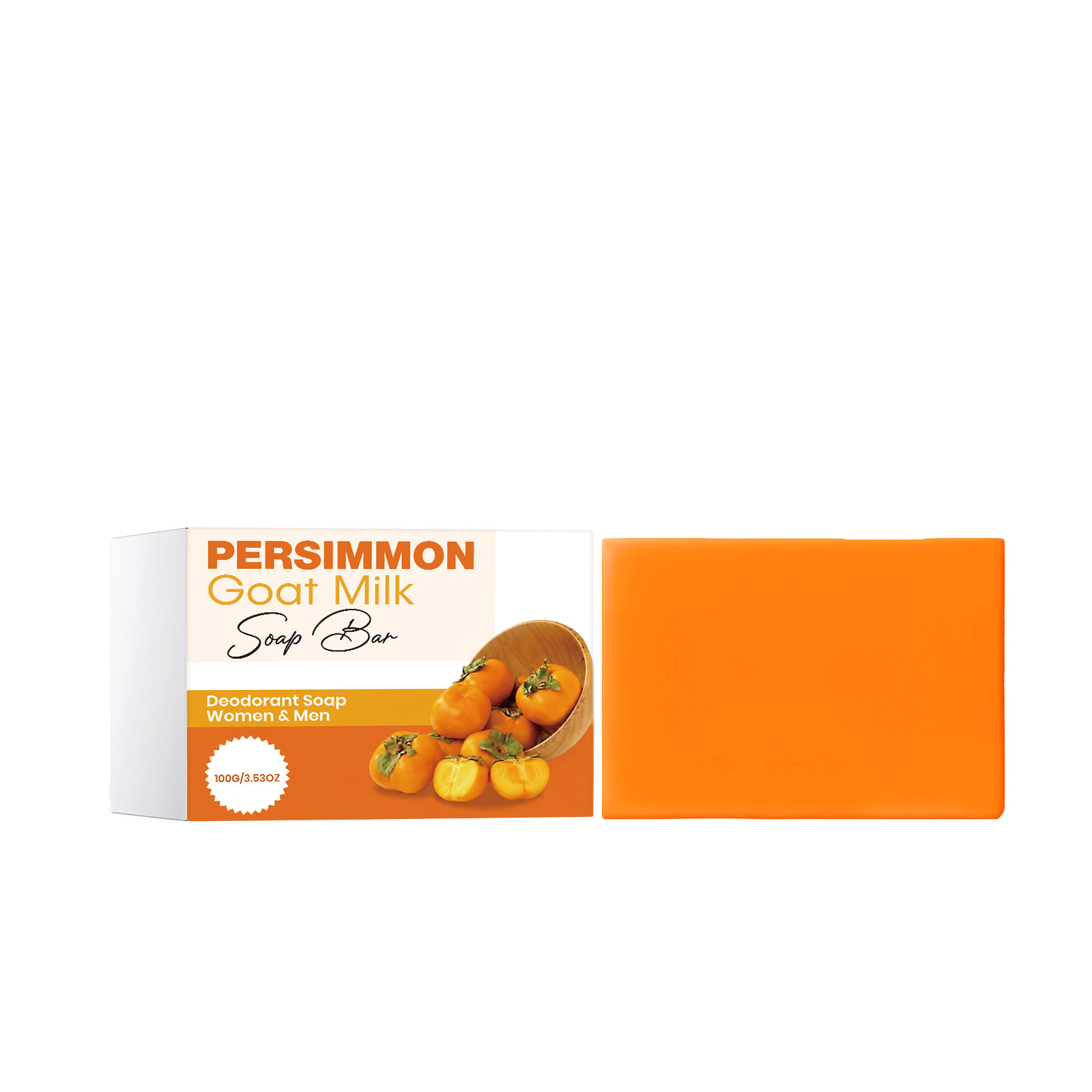 Deodorizing Persimmon Soap Daily Mild Clean Body Skin Refreshing Odor Removing Silky Moist Dense Foam