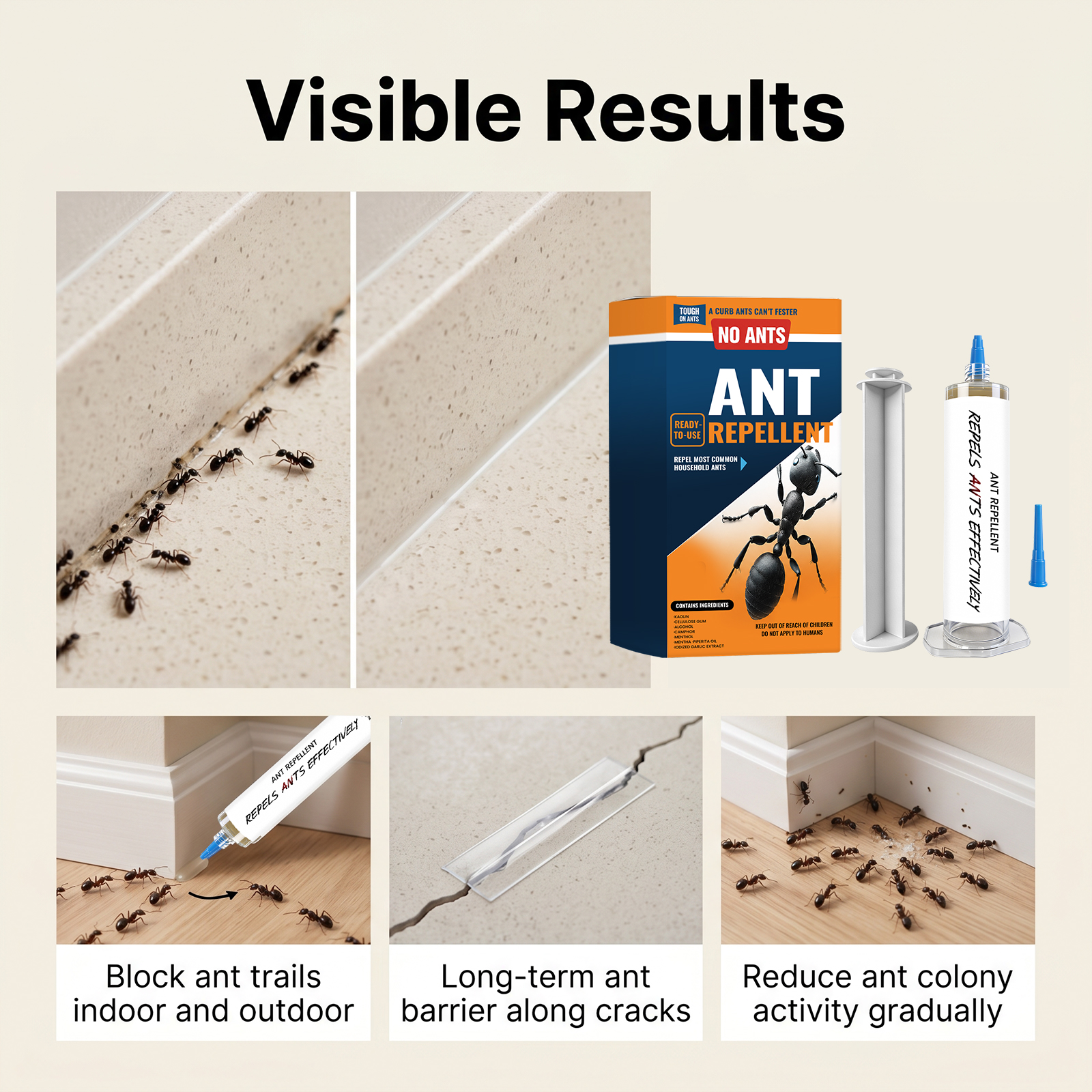 Ant Gel Pet Safe Friendly Bait Trap For Indoor Outdoor Balcony Corner Repel Ants