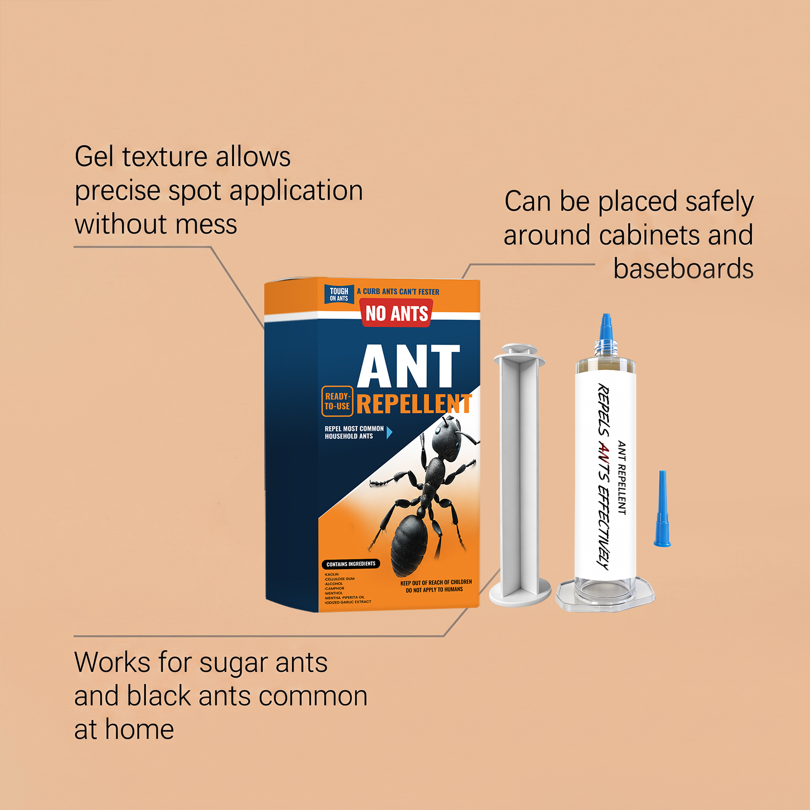 Ant Gel Pet Safe Friendly Bait Trap For Indoor Outdoor Balcony Corner Repel Ants