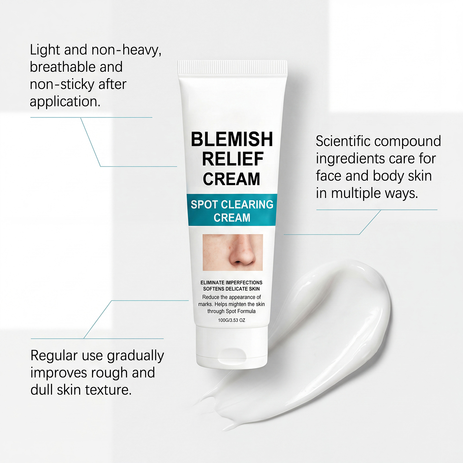 Skin Brightening Cream Nicotinamide Brighten Hydrate Smooth Clear Moisturize Refreshing Facial Skin Care Lotion