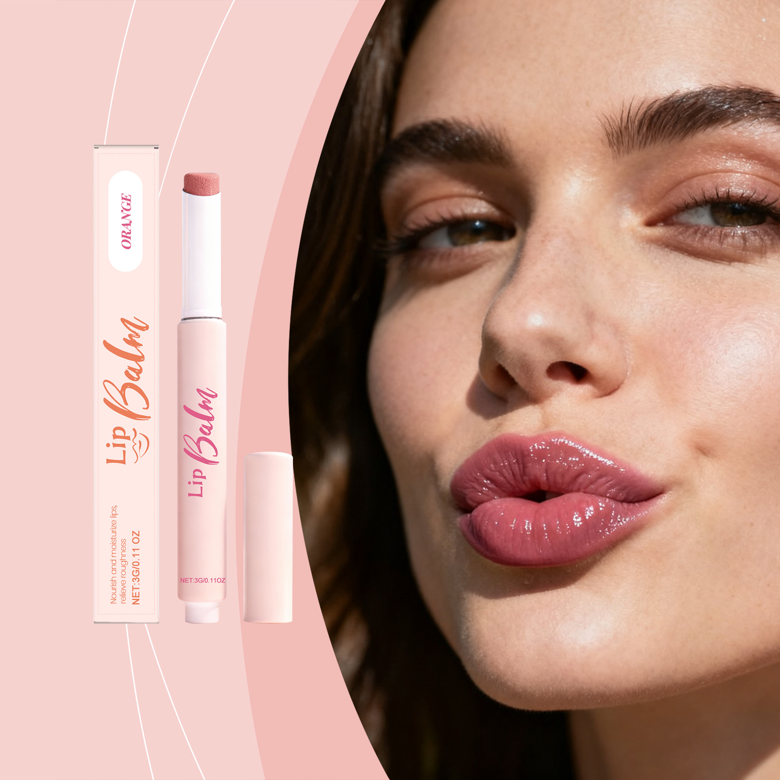 Sweet Orange Multiuse Moisturizing Lip Balm Mild Ingredients Gentle Hydration Lip Skin Treatment