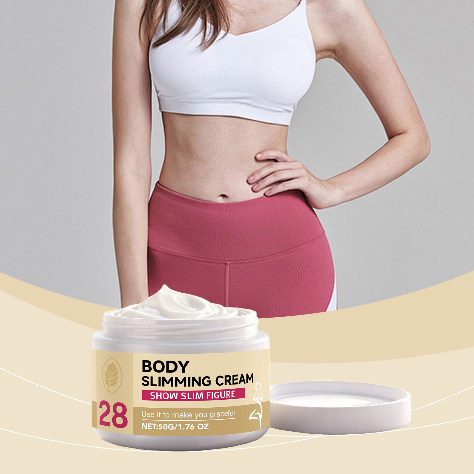 Body Care Cream Mild Moisturizing Gentle Nourishing Smoothing Figure Shaping Refreshing Soft Daily Massage Skincare
