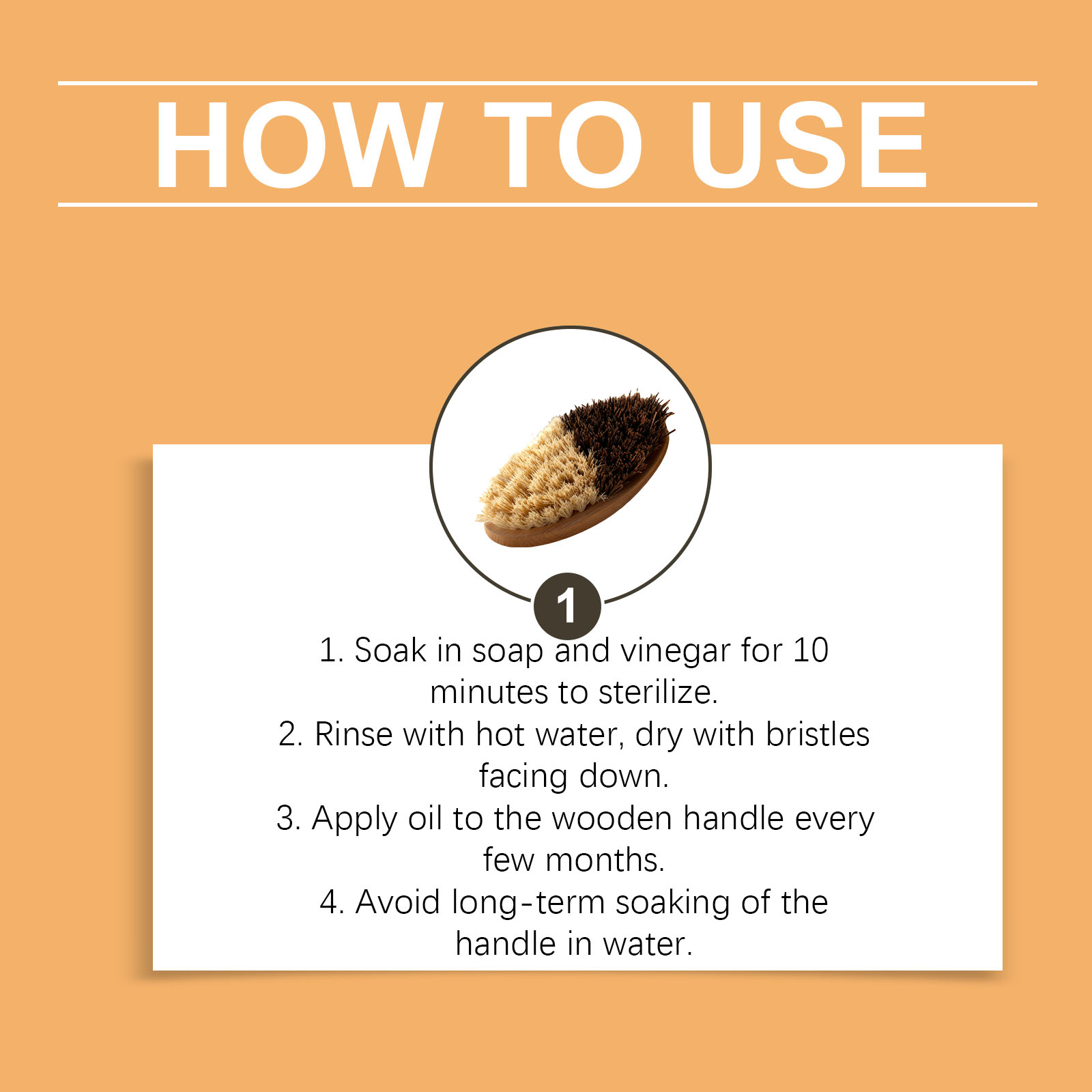 Bamboo Vegetable Cleaning Brush Soft Bristles Remove Vegetable Residues Stains Dirt Impurities