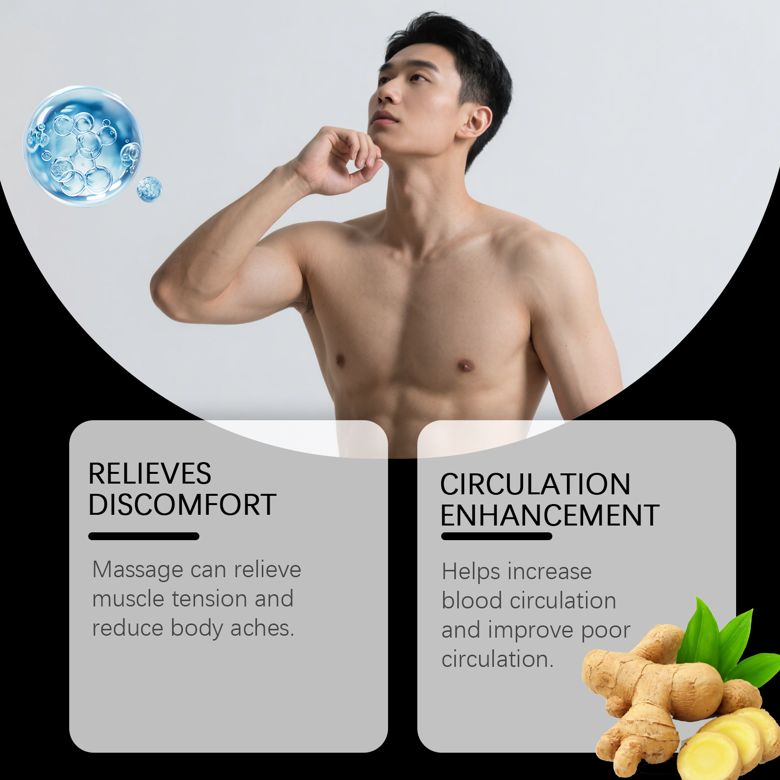 Male Body Massage Oil Nourish Mens Body Boost Vitality Daily Care
