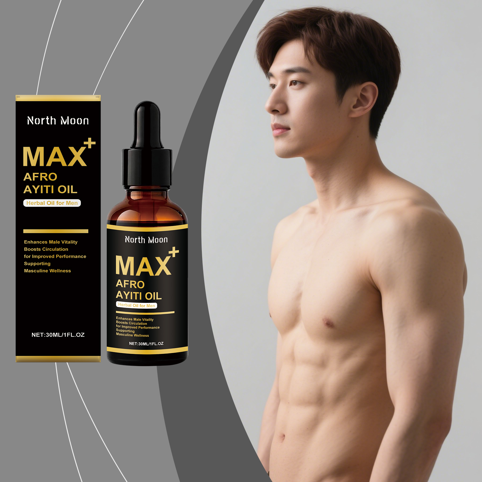 Male Body Massage Oil Nourish Mens Body Boost Vitality Daily Care
