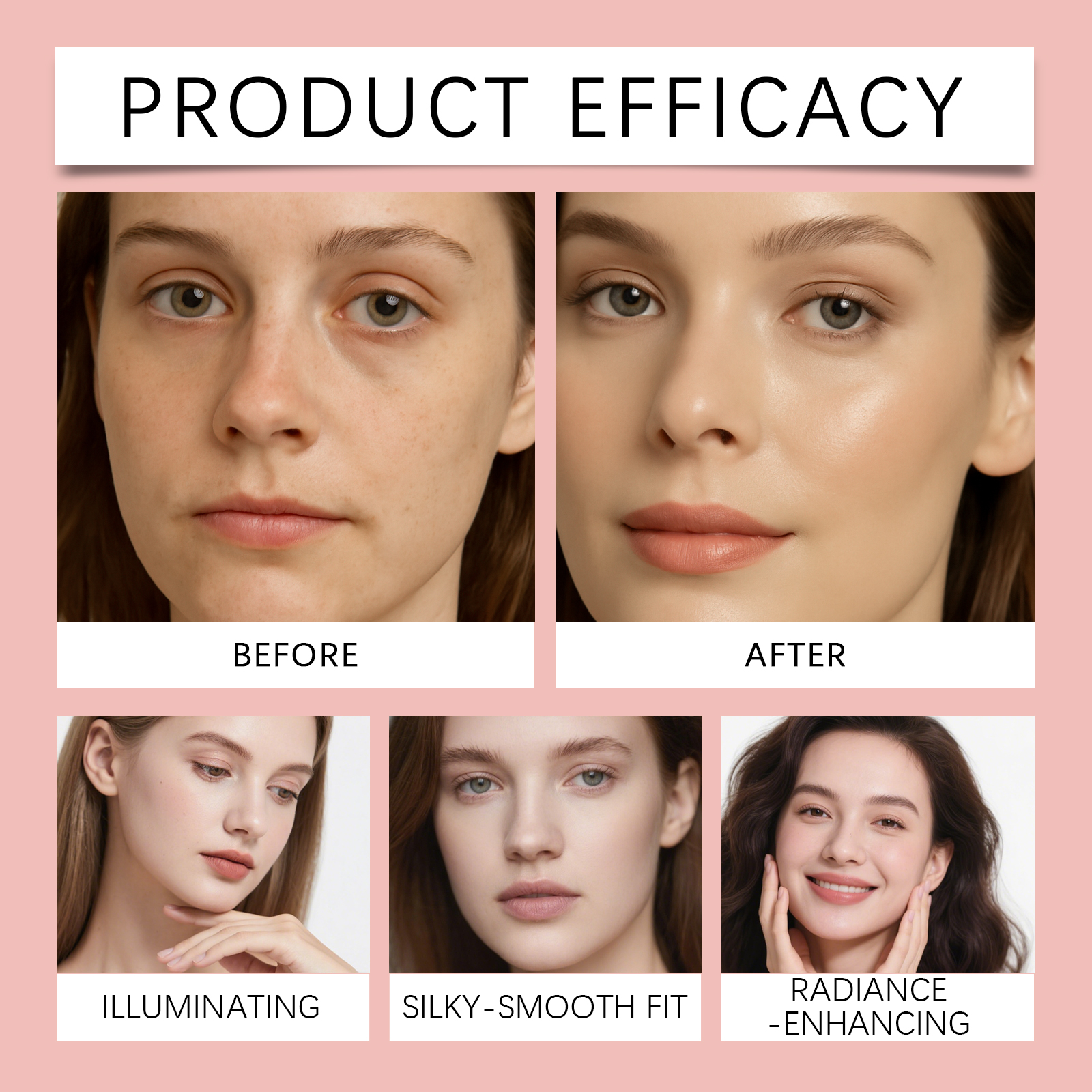 (Ivory White) Moisturizing Concealer Cushion With Fine Texture Creates Hydrated Light Sheer Makeup Look For Daily Facial Beauty Care