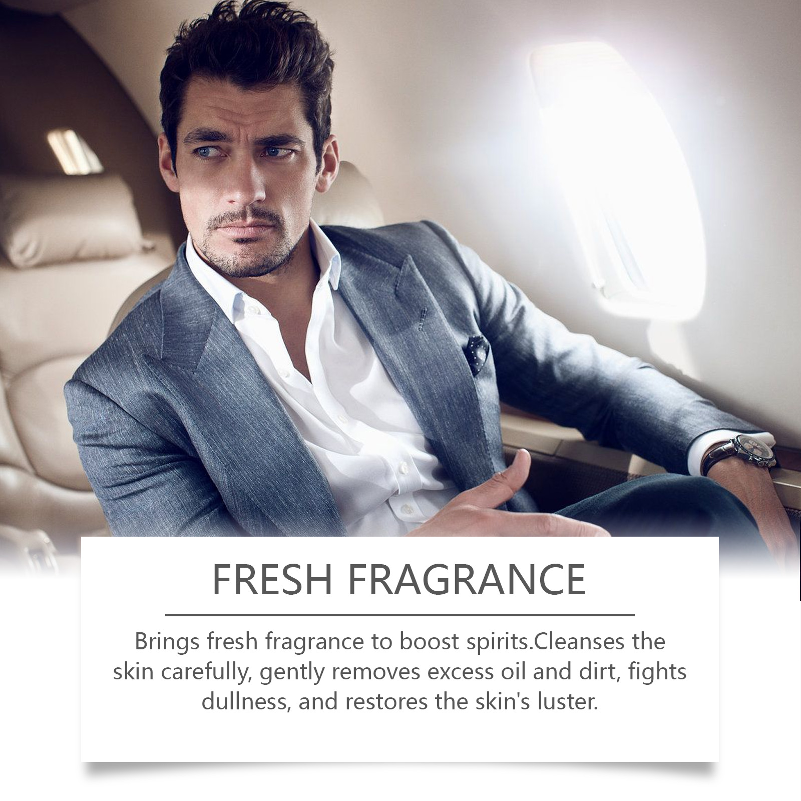 Men Fragrance Gift Set Cleansing Moisturizing Long Lasting Fresh Charming Fragrance Skincare Kit