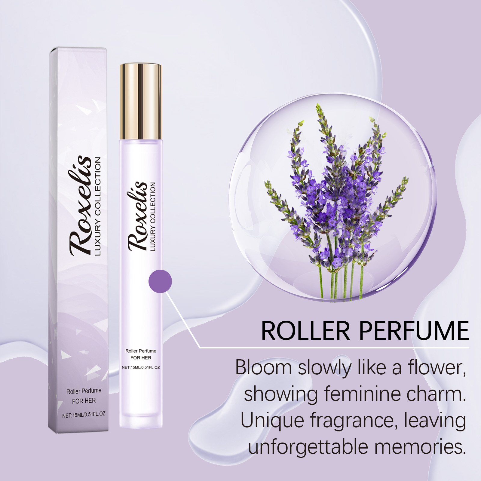 Women Roll On Perfume Natural Fresh Long Lasting Carnation Daily Light Unique Portable Fragrance