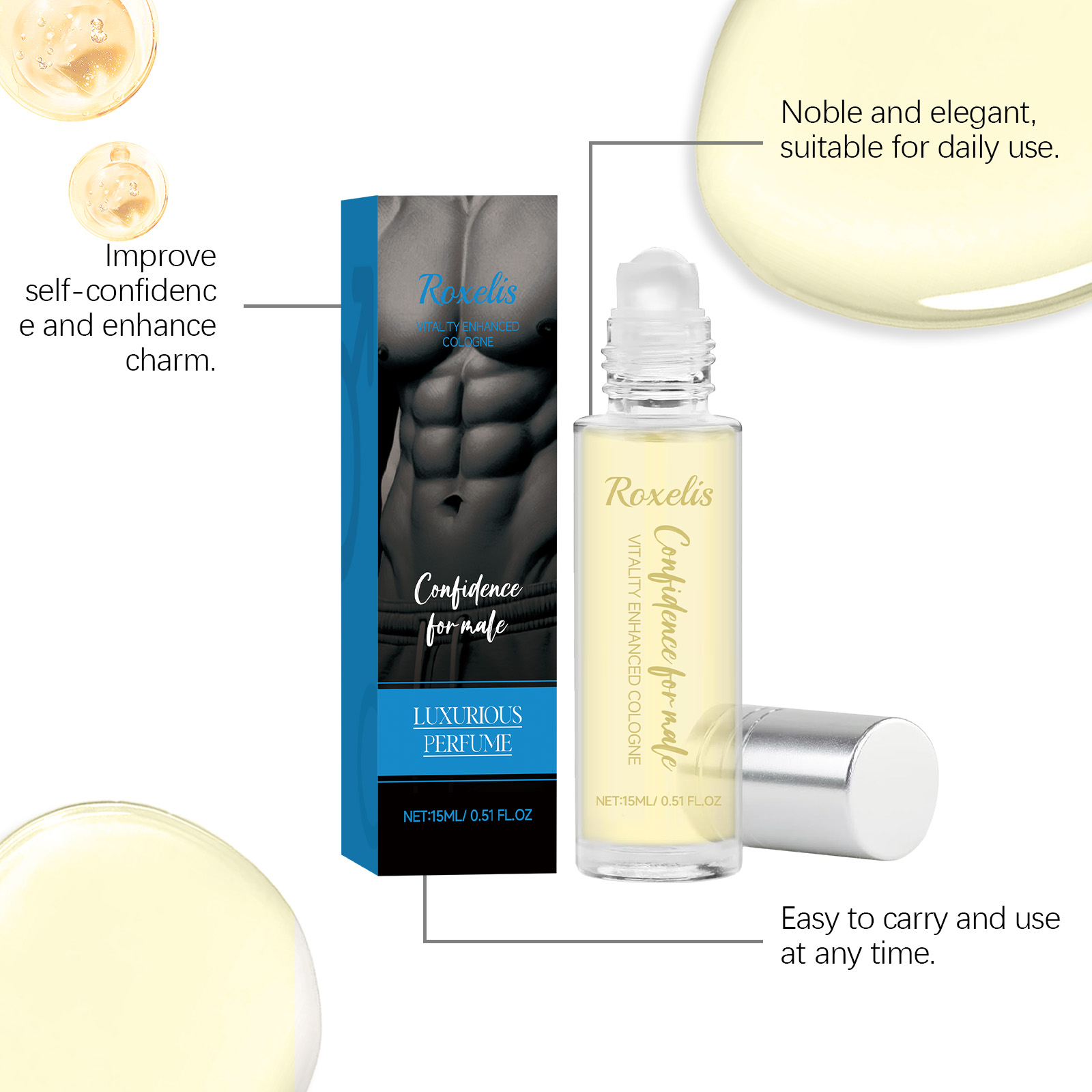 Charming Male Cologne Perfume Daily Release Unique Fresh Fragrance Long Lasting Scent