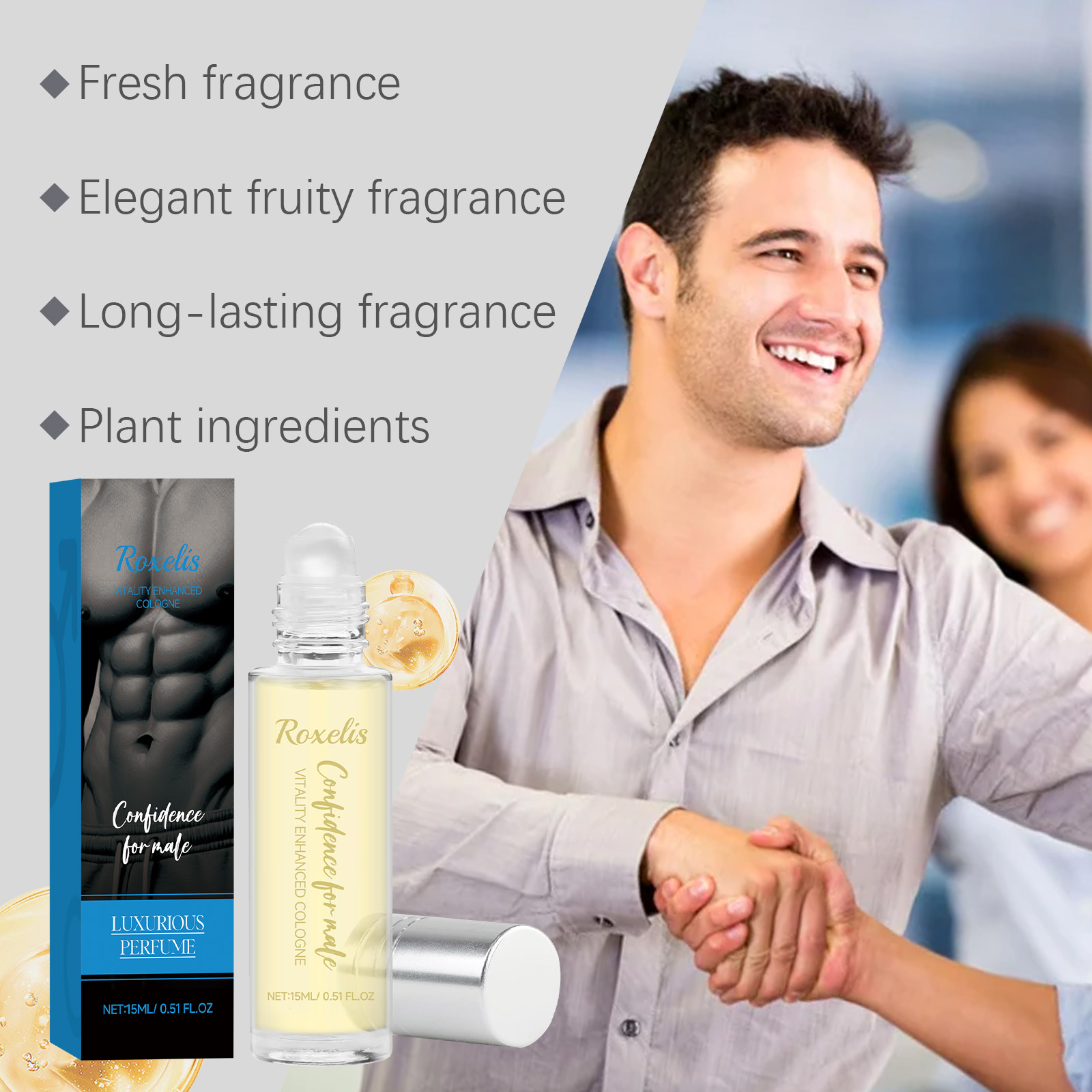 Charming Male Cologne Perfume Daily Release Unique Fresh Fragrance Long Lasting Scent