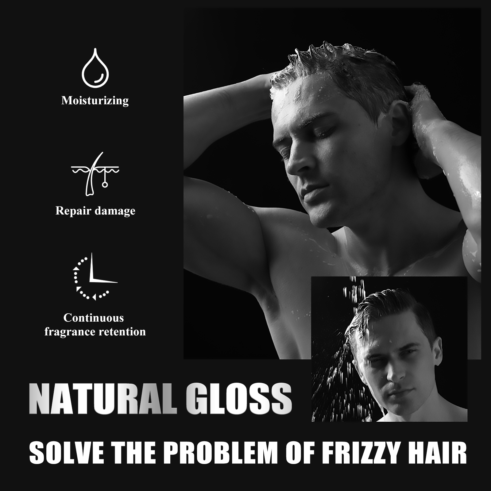 Hair Styling Spray Long Lasting Hold Volumizing Moisturizing Fresh Scent For Daily Hair Styling 30ml