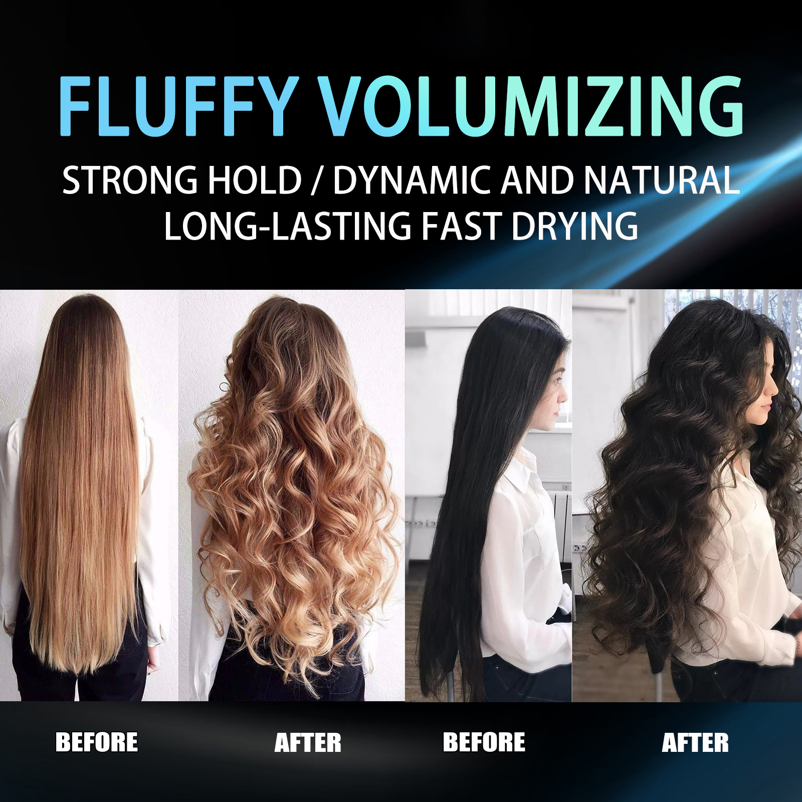 Hair Styling Spray Long Lasting Hold Volumizing Moisturizing Fresh Scent For Daily Hair Styling 30ml
