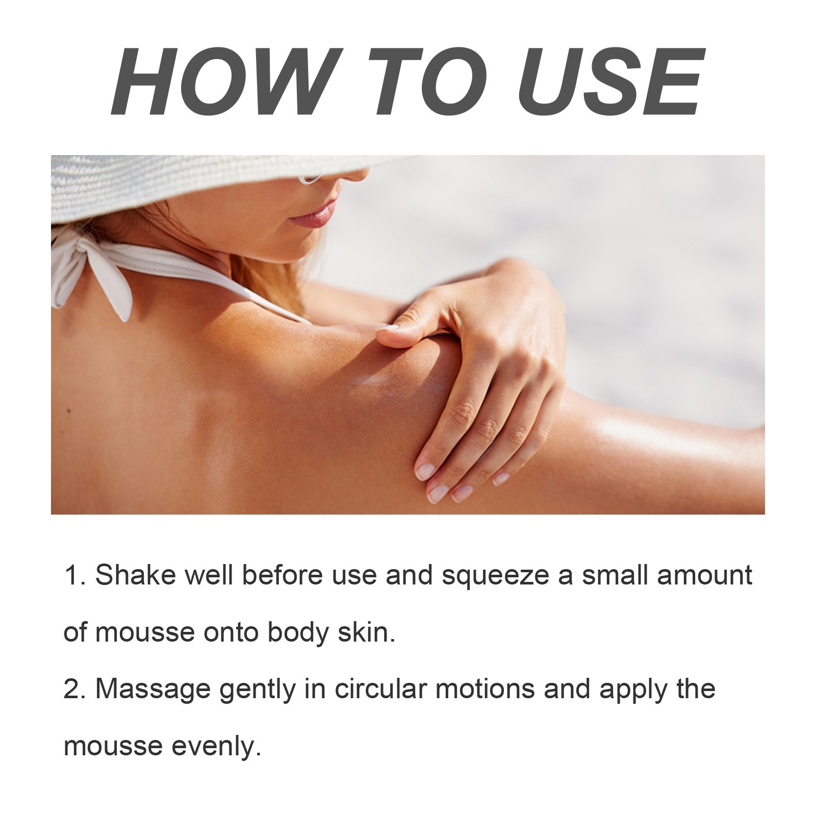 Tanning Mousse For Summer Beach Bronzed Glow Hydrating And Natural Looking Skin 60ml