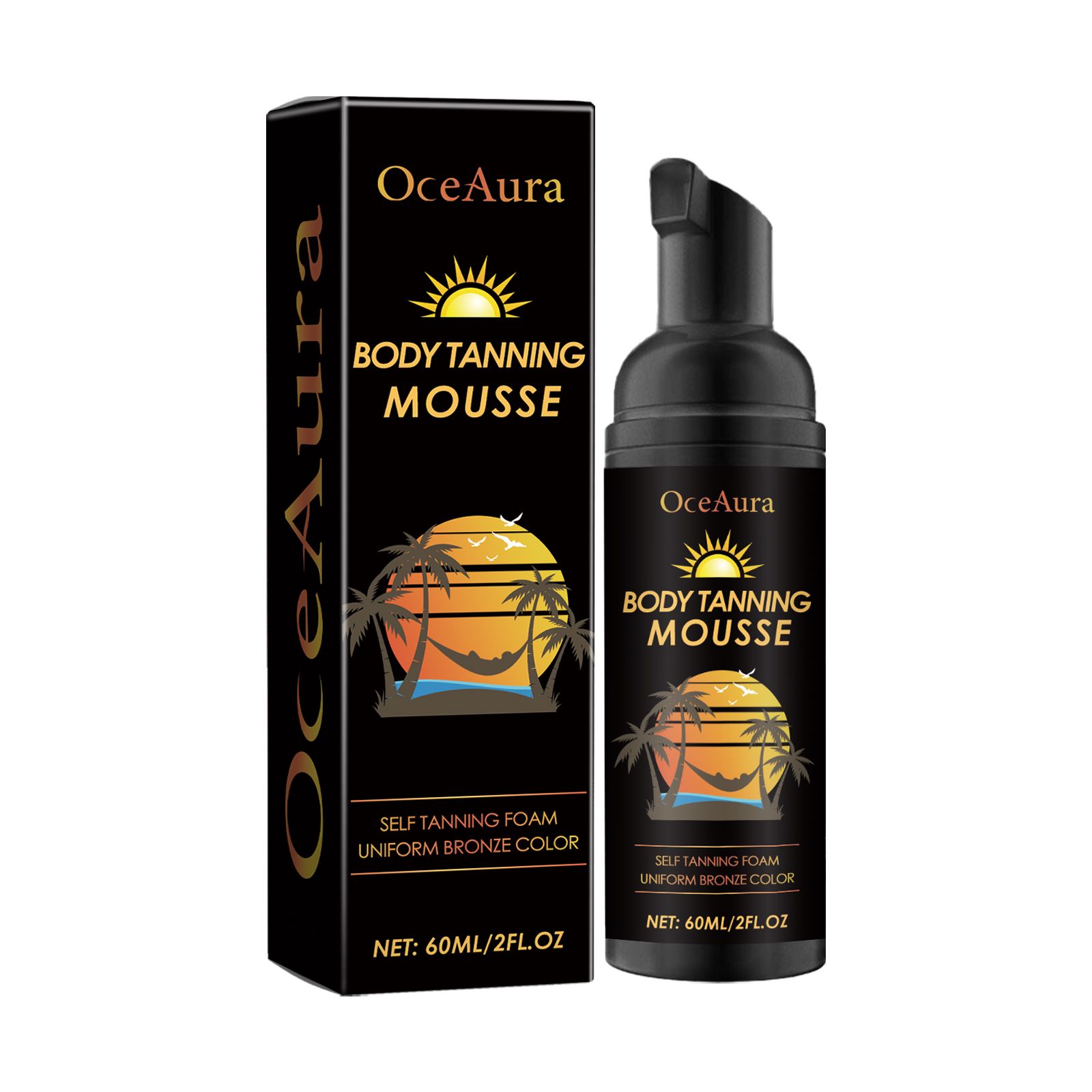 Tanning Mousse For Summer Beach Bronzed Glow Hydrating And Natural Looking Skin 60ml