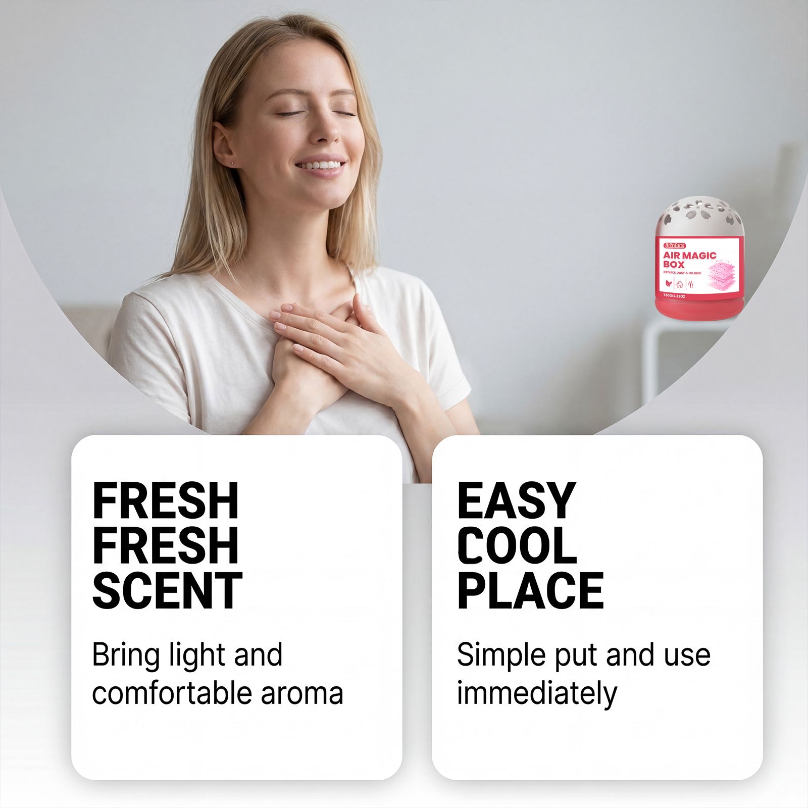 Air Freshener Box For Car And Home Odor Absorbing Moisture Control Long Lasting Fresh Scent 120g