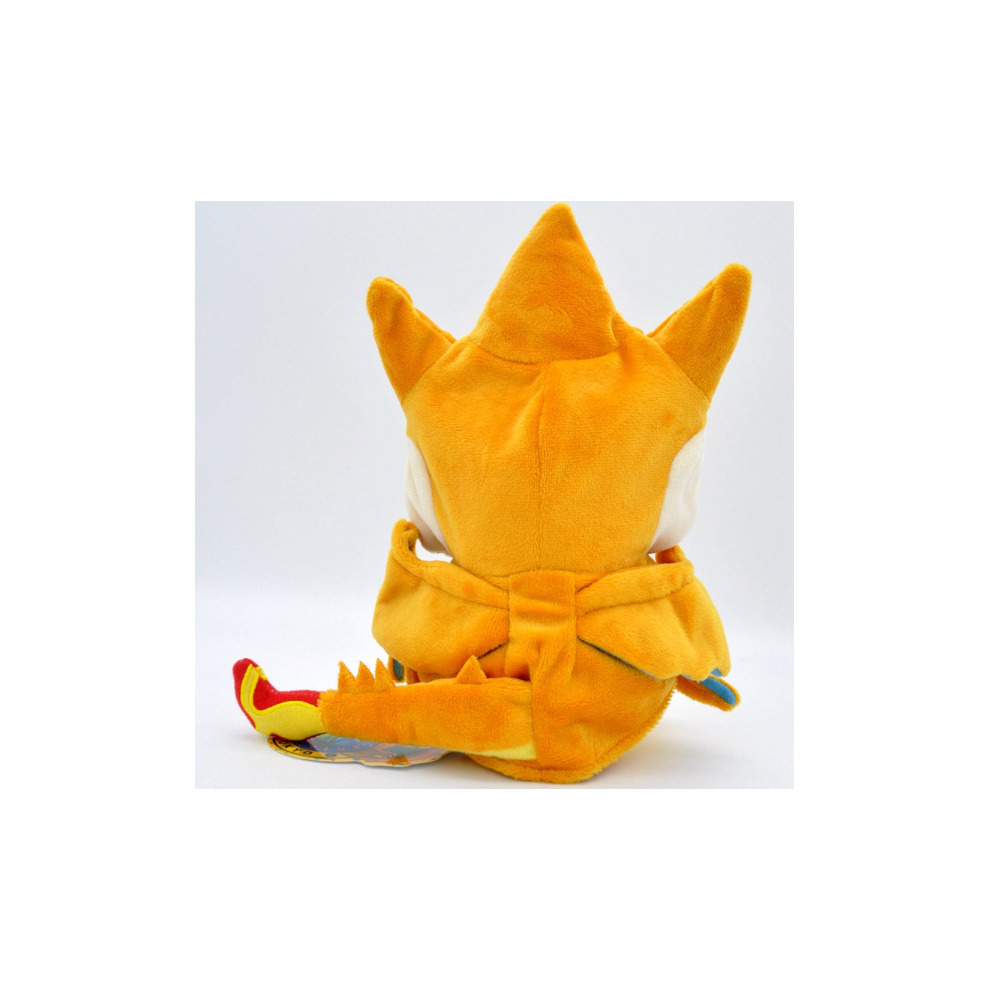 (Yellow) 23cm Pokemon Pikachu Charizard Coat Cross-Dress Plush Doll