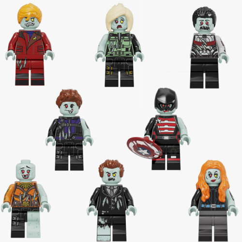 8PCS Zombie superheroes Minifigures Toys Fit Lego